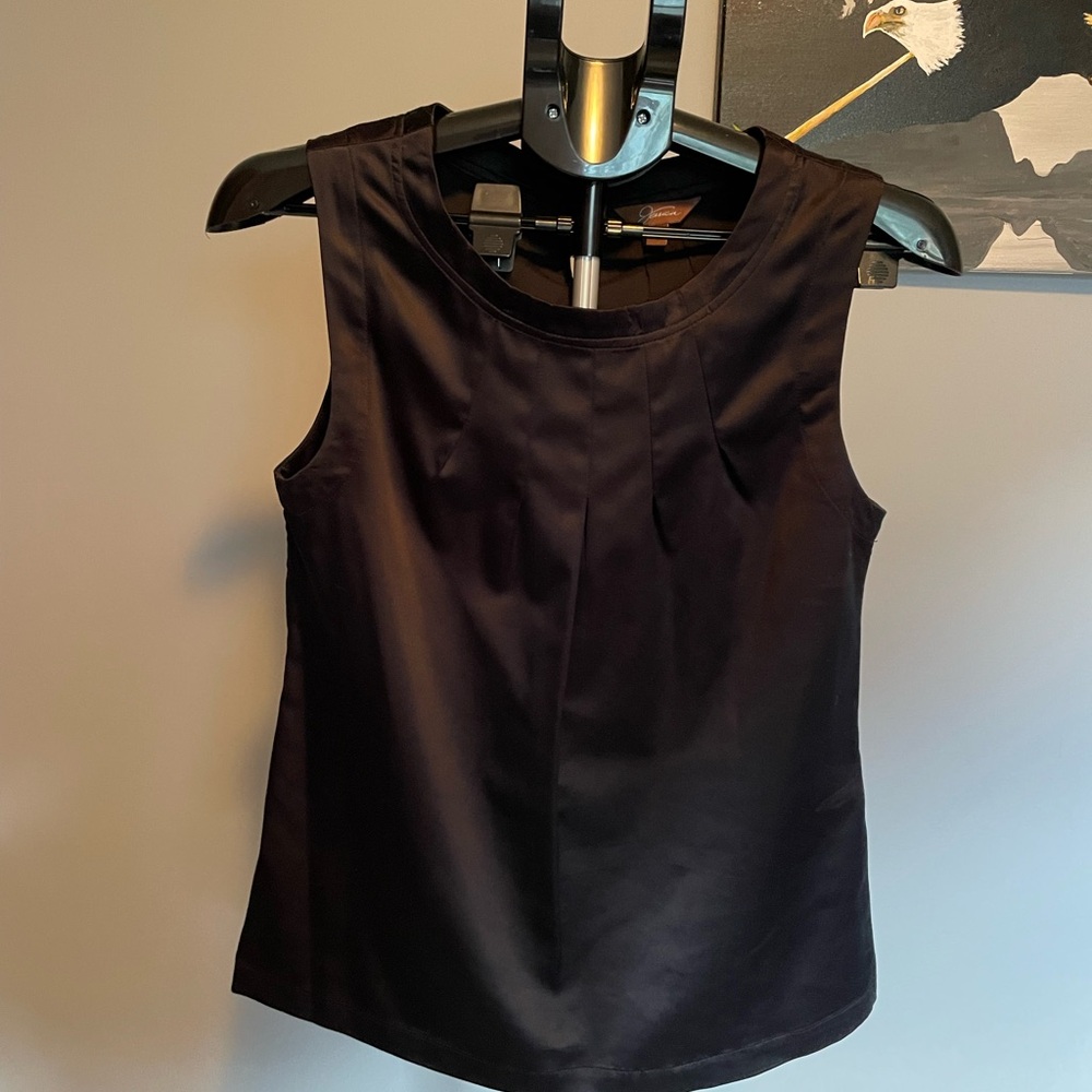 Jessica Black Satin Tank Top